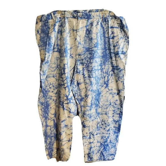 Rachel Comey Target Jeans Womens Blue Cream Plus 20W Marble Print High Rise New - Picture 3 of 6